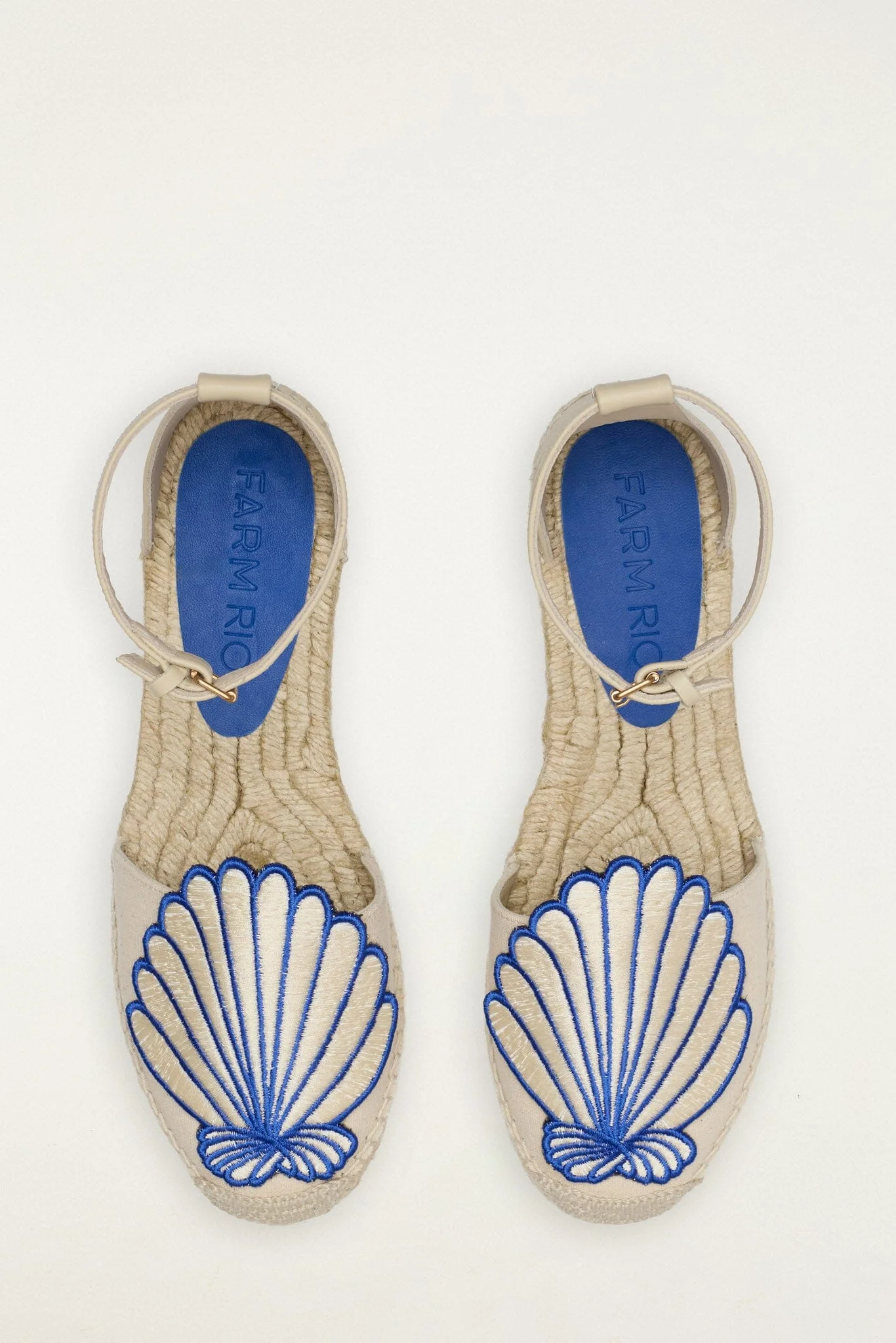 Blue 3D Shell Iconic Espadrille Sandal - 1
