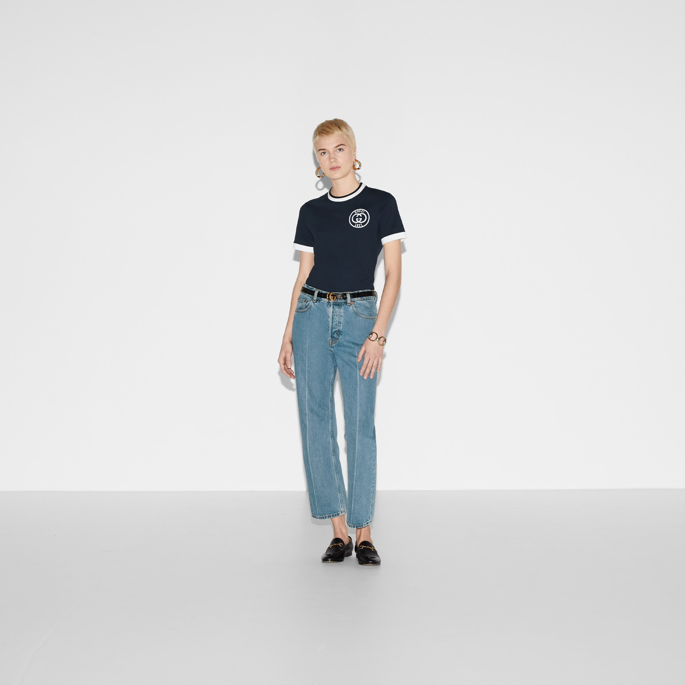 Cotton jersey T-shirt with embroidery - 2