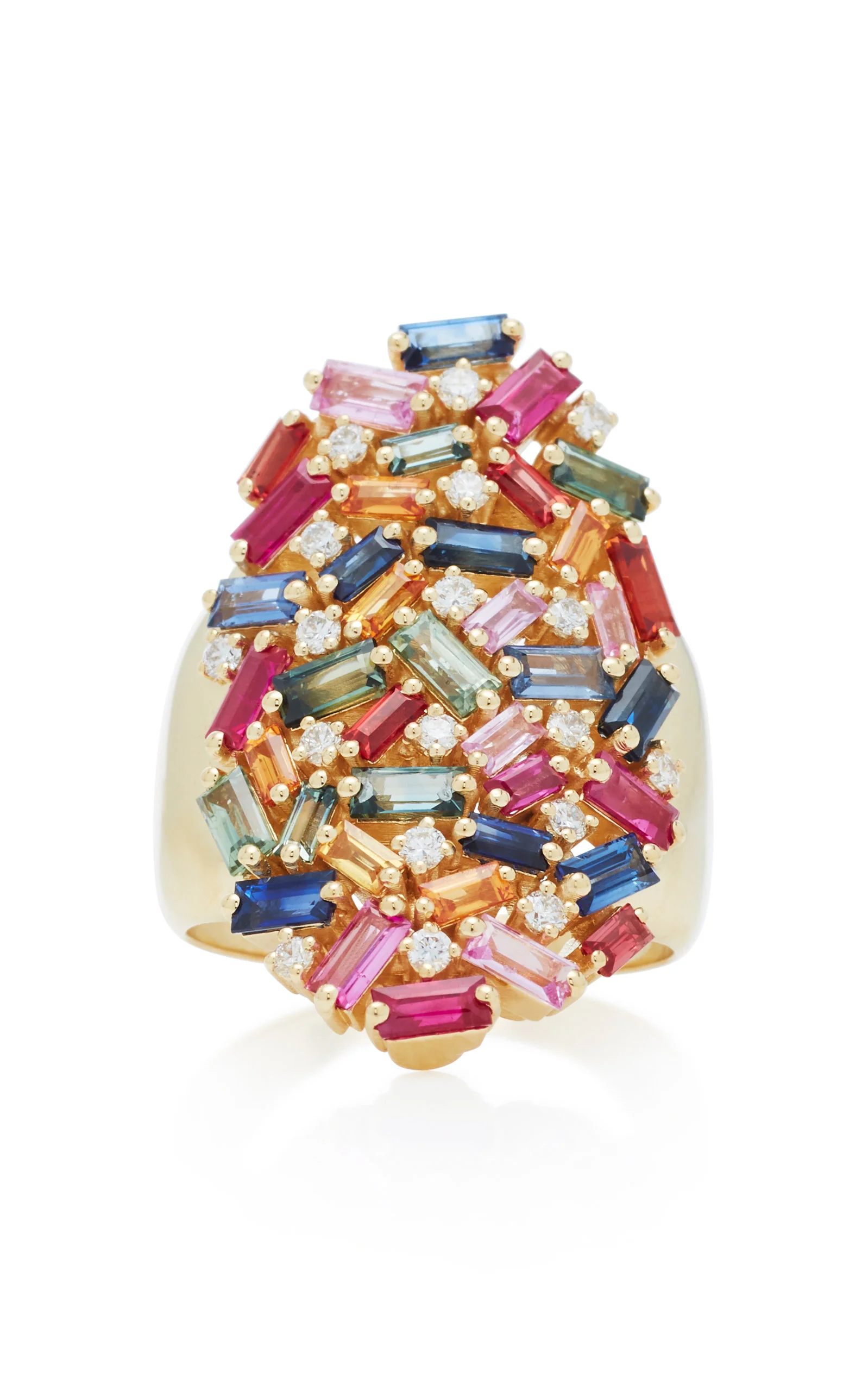 Rainbow 18K Yellow-Gold and Sapphire Cocktail Ring multi - 1