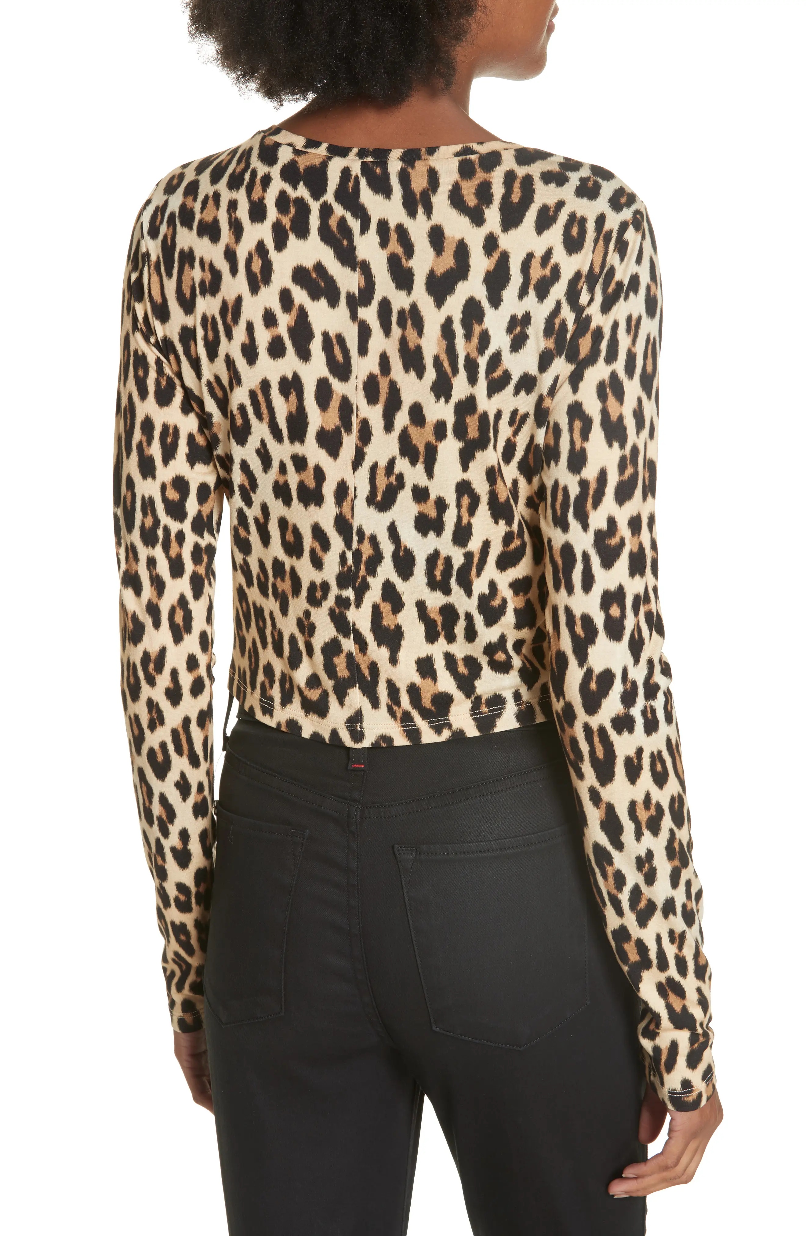 Delaina Leopard Print Crop Top - 2