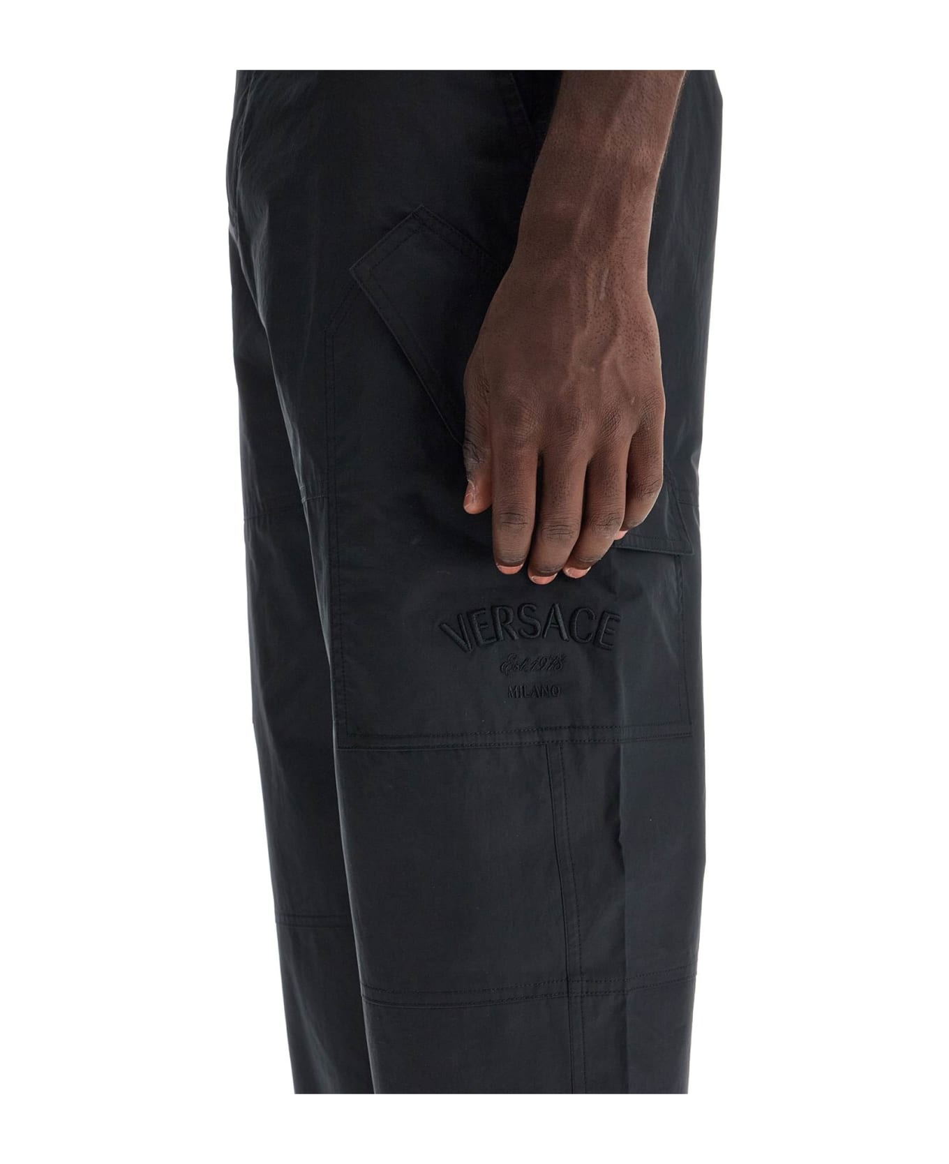 Informal Pant Light Cotton Gabardine Fabric And Stamp Embroidery - 4