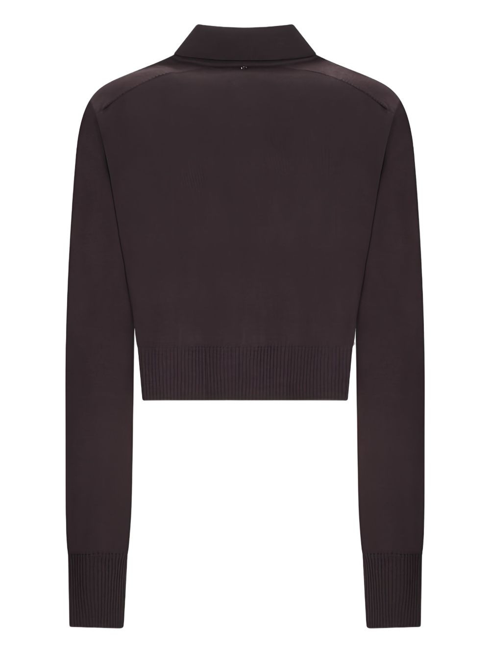 button-fastening collared cardigan - 2