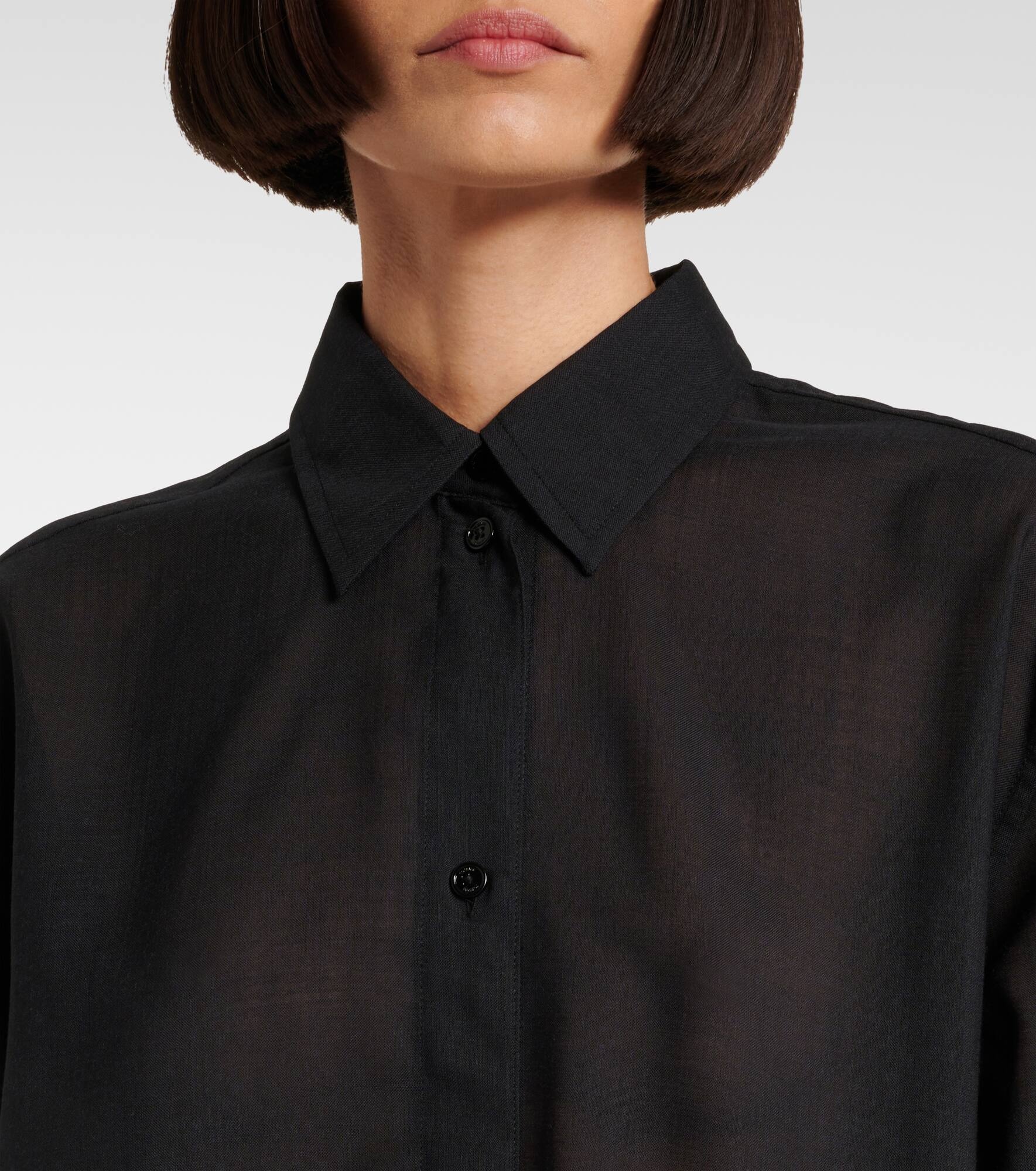 Wool voile shirt - 4