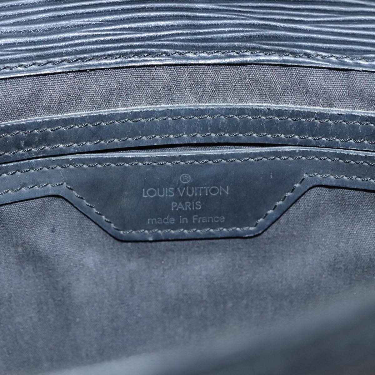 LOUIS VUITTON Epi Sac Plat PM Hand Bag Black M58658 - 14