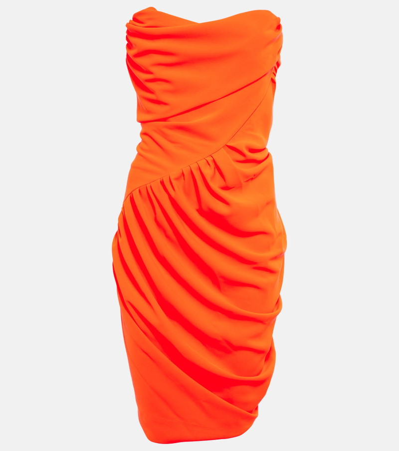 draped corset mini dress - 1
