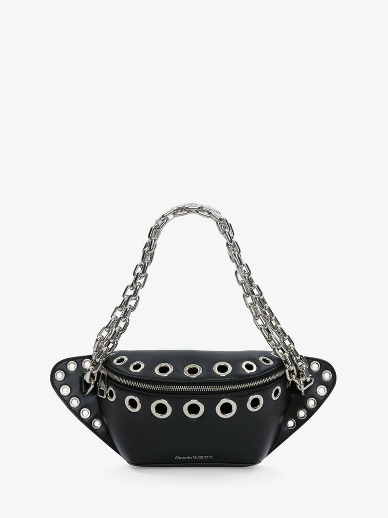 Alexander McQueen Men's Biker Bum Bag in Black outlook