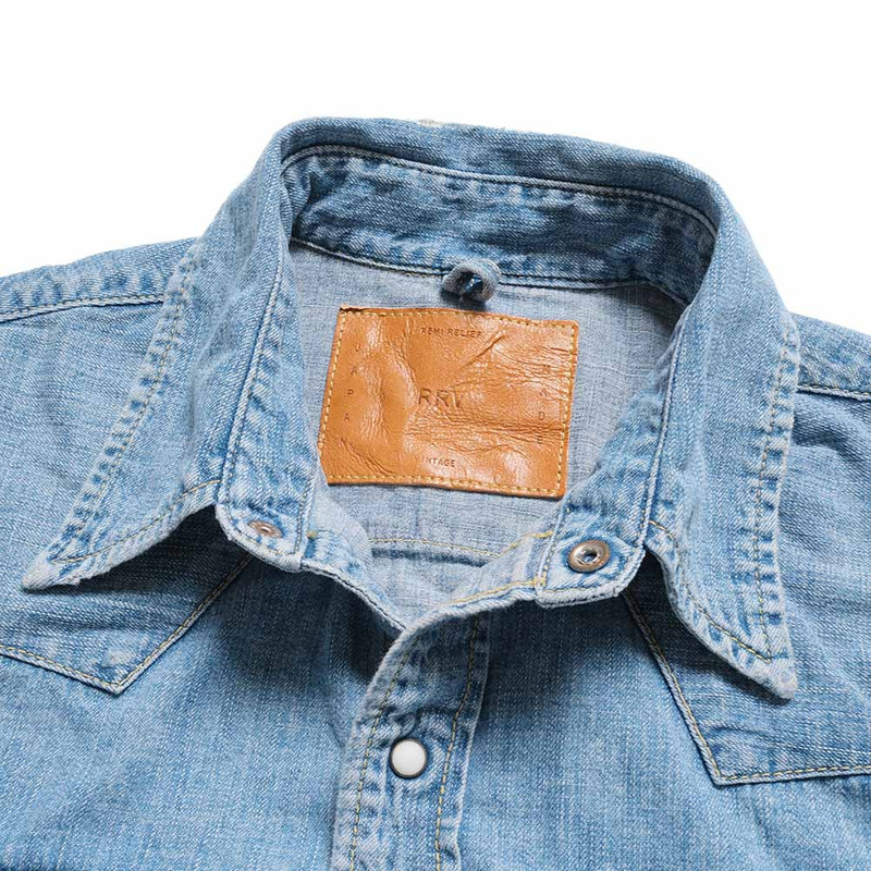 REMI RELIEF - 8.5oz DENIM WESTERN SHIRT - Sawtooth Flap Pockets - RN2048SDR 3