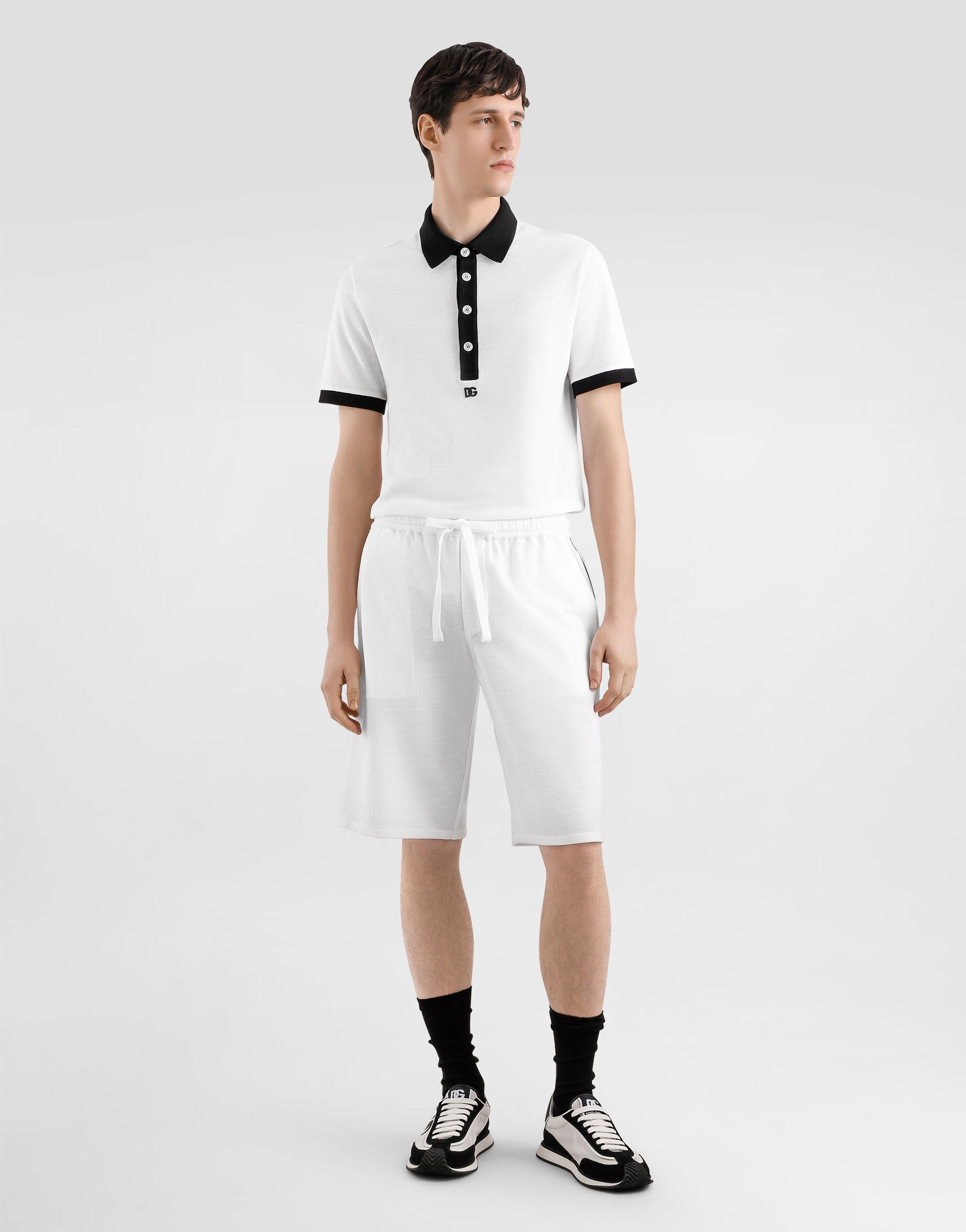 Cotton piqué trousers - 2