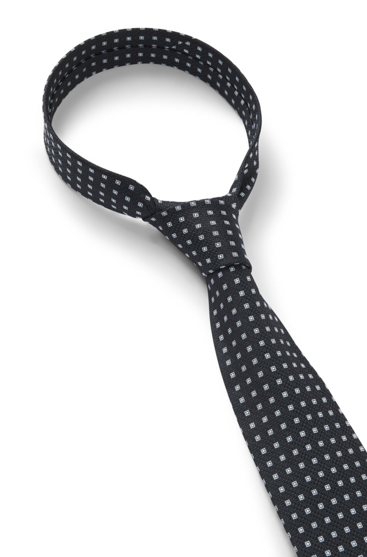 PATTERNED TIE IN PURE SILK JACQUARD - 6