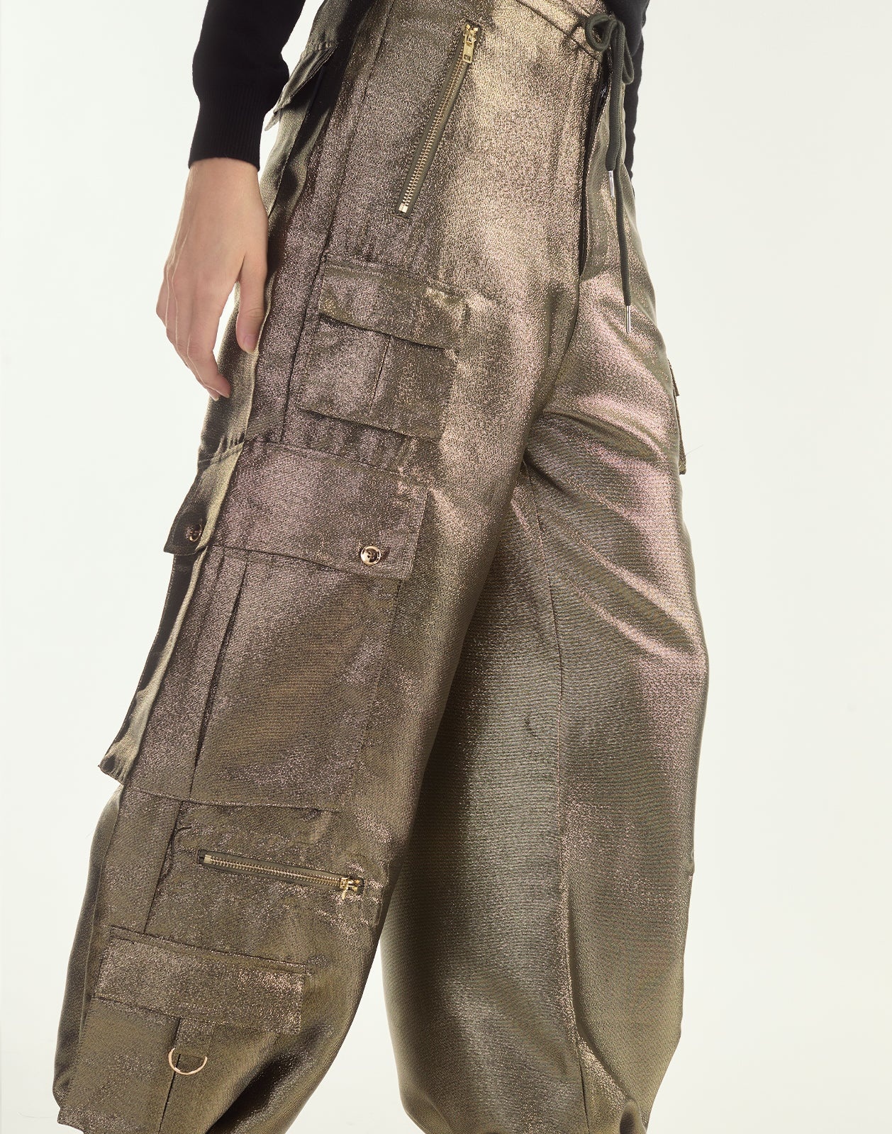 Metallic Cargo Pants - 6