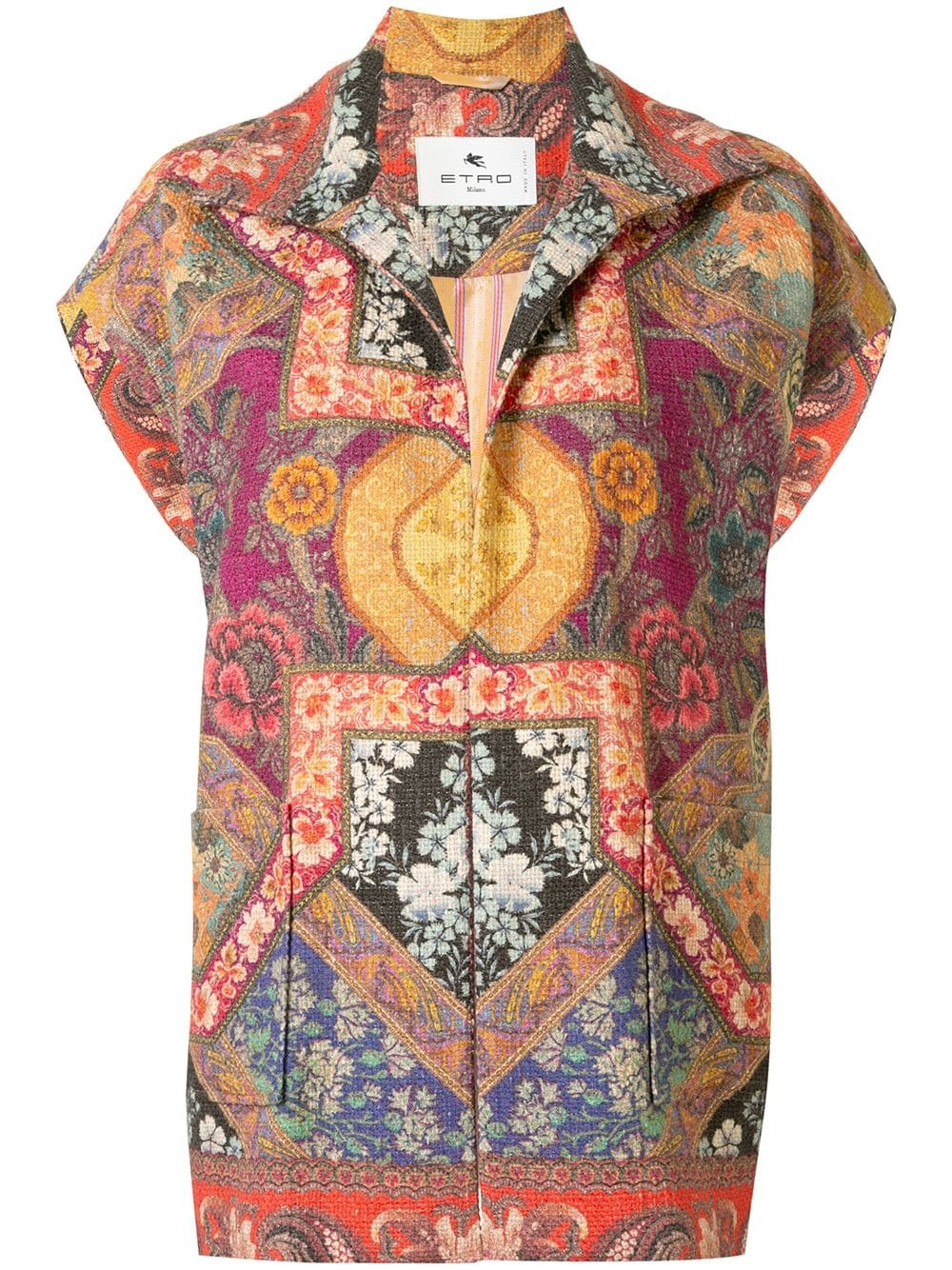 paisley-print gilet - 1