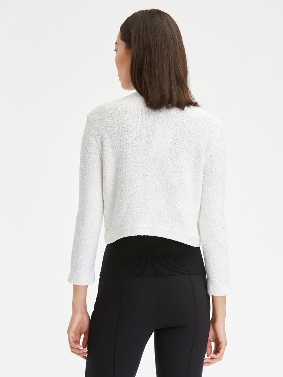 SEQUIN CASHMERE SILK BOLERO - 3
