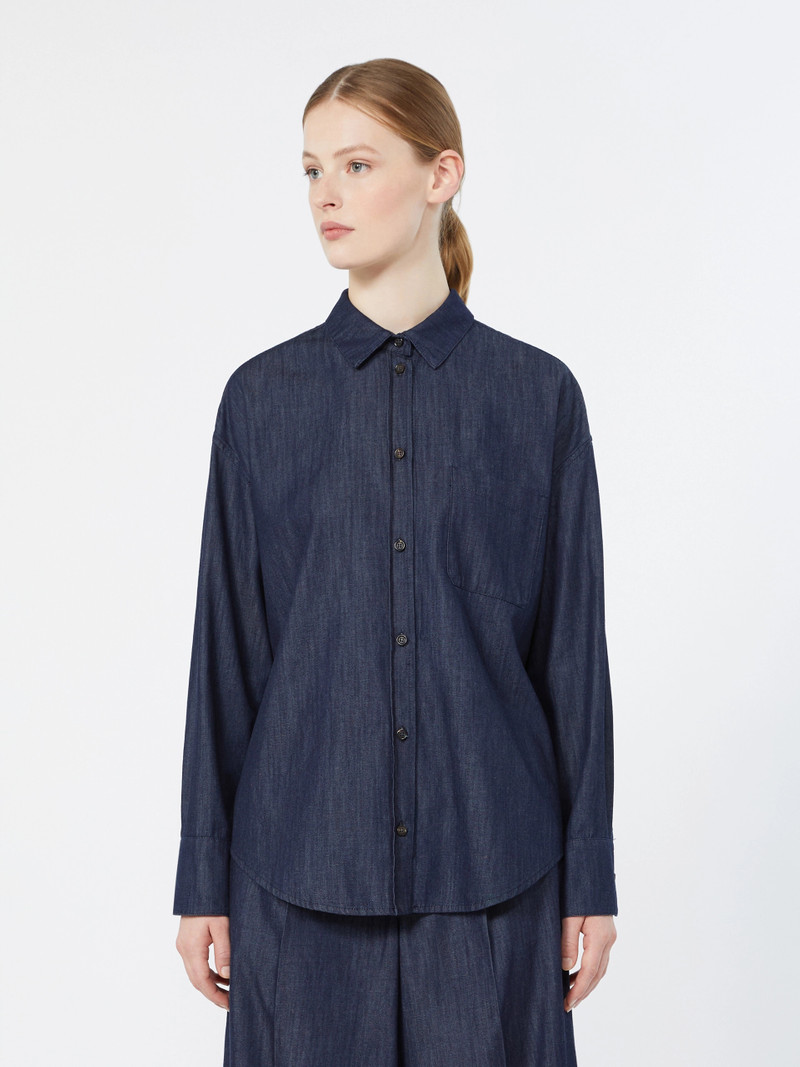 NORA Cotton denim shirt - MIDNIGHTBLUE 3