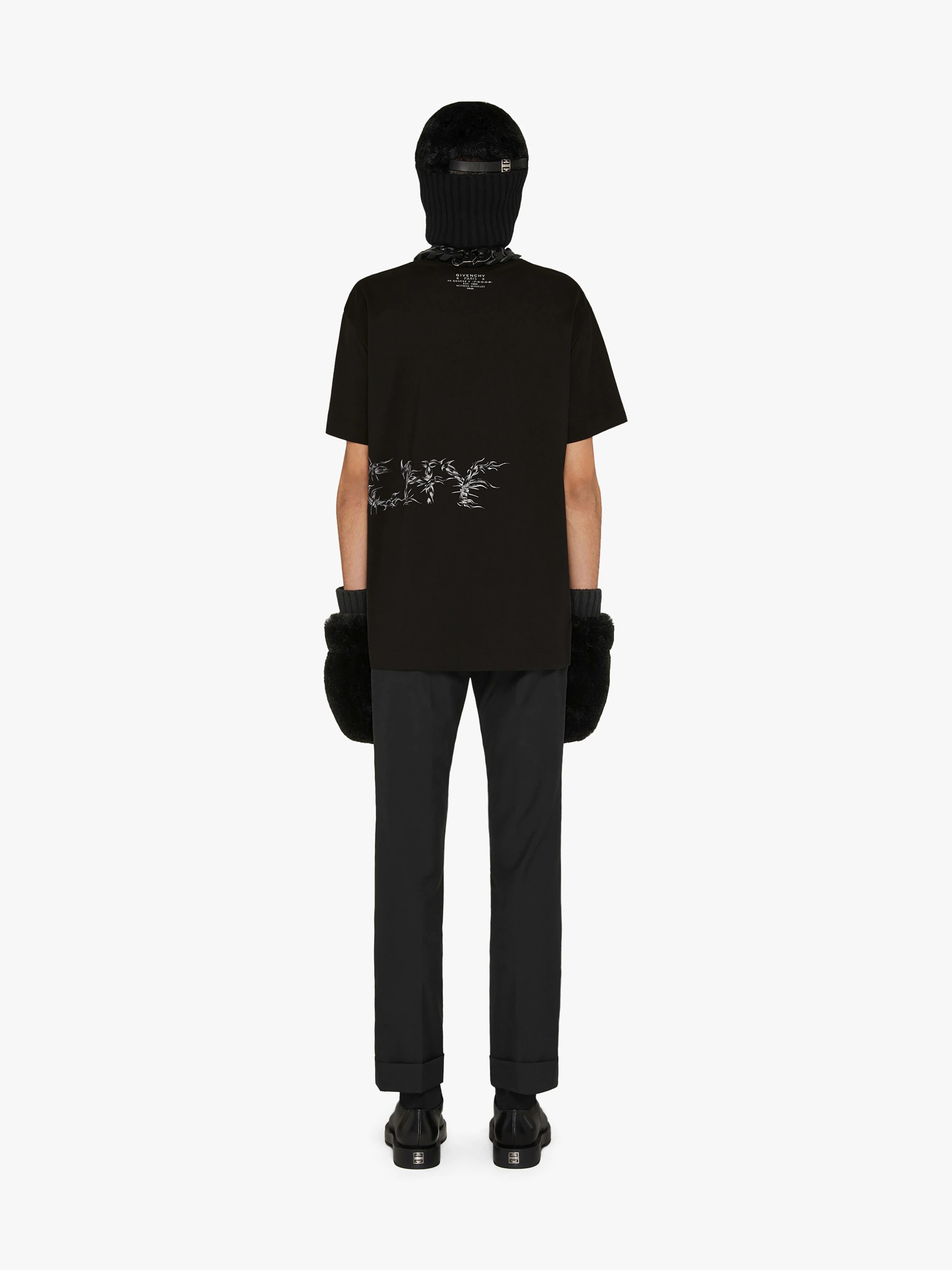 SLIM FIT PANTS IN WOOL WITH METALLIC DETAILS - 4