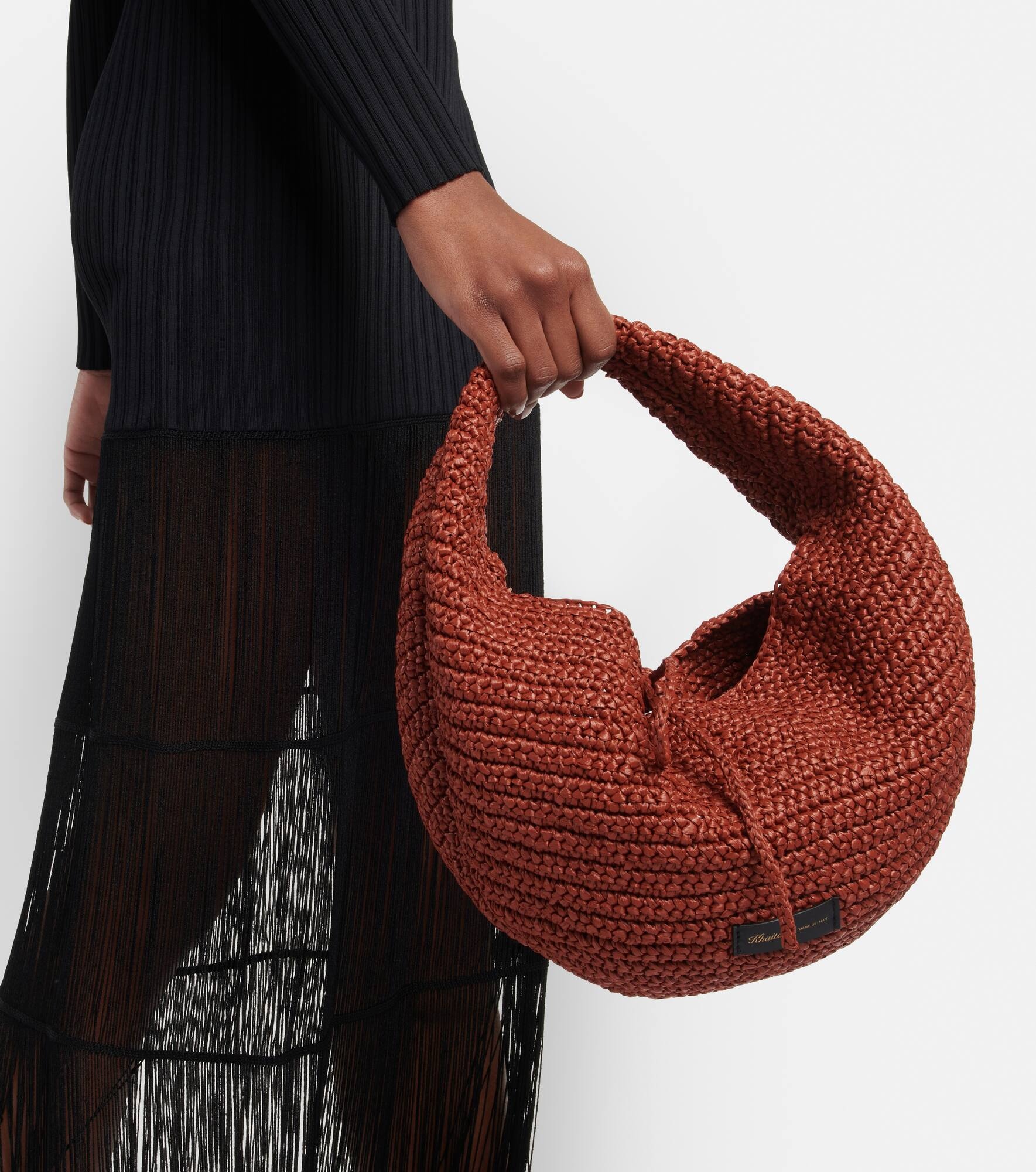 Olivia Medium raffia shoulder bag - 2