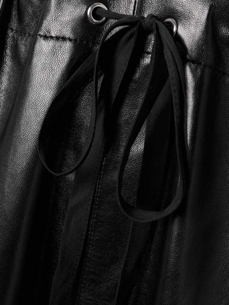 Trenton pleated leather pants Black 5