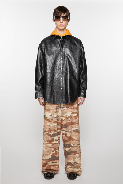 Acne Studios Leather shirt jacket - Black outlook