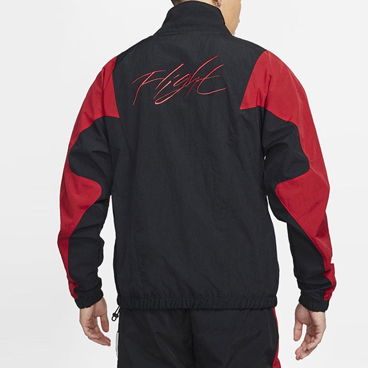 Air Jordan Flight Splicing Casual Sports Stand Collar Jacket Black CV3151-010 - 6