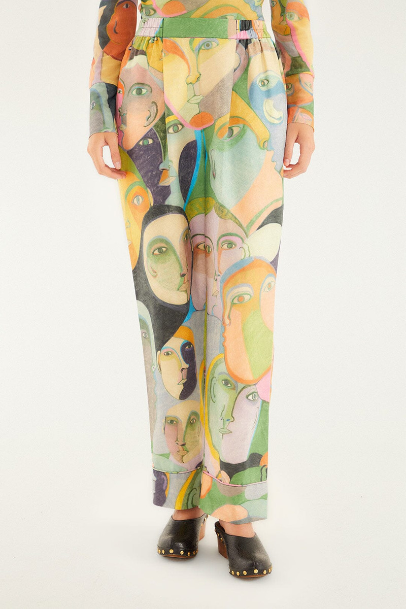 FARM RIO Crowded Series Drawing Organic Cotton Pants outlook