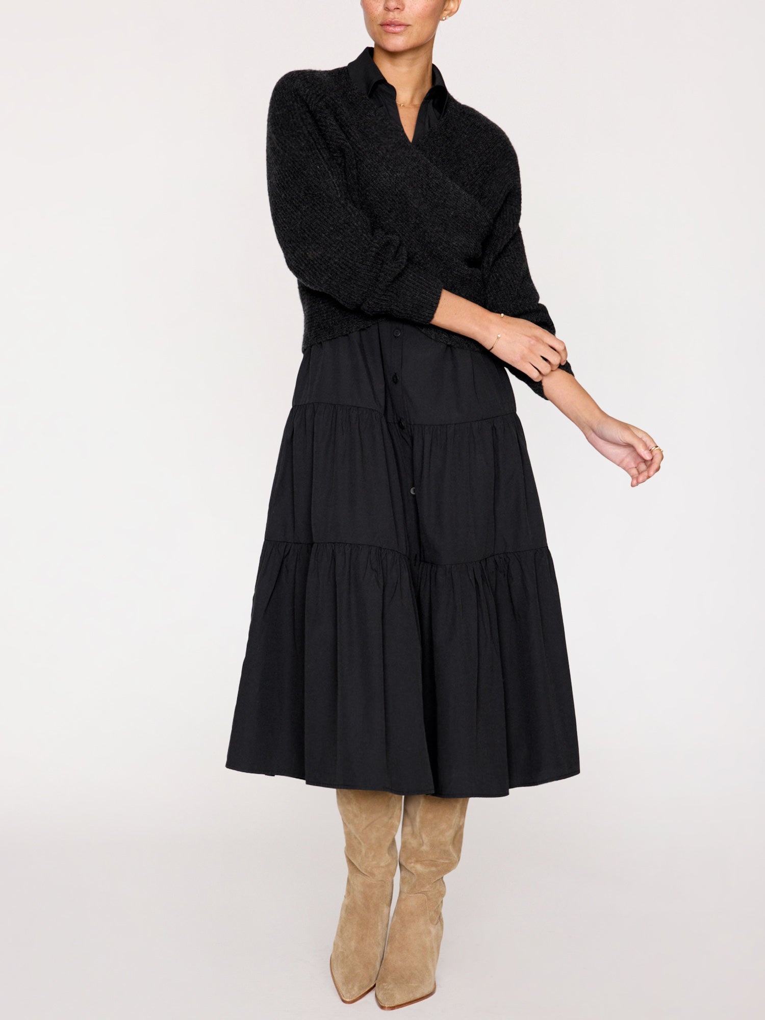 The Hughes Wrap Front Sweater - 8