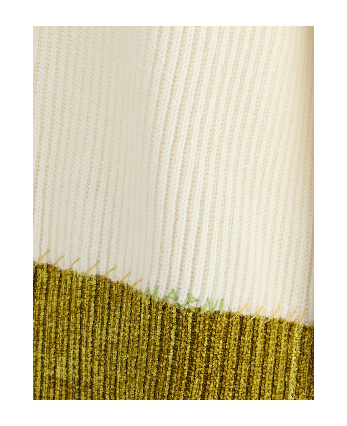 Color Block Wool Sweater - 3