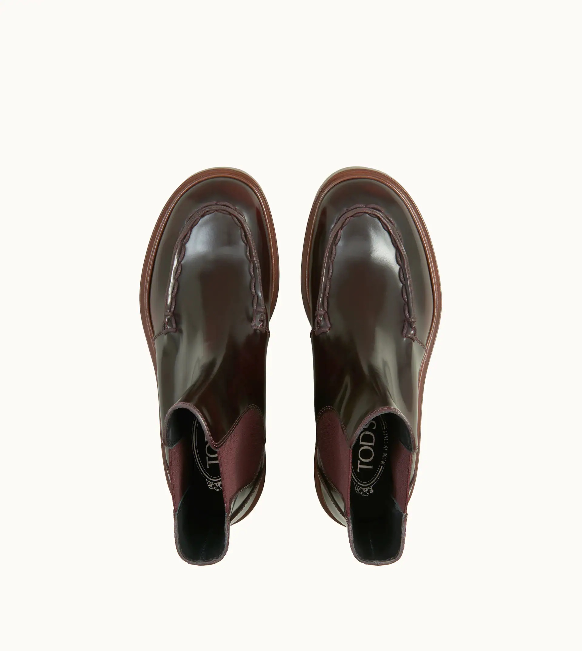 SPIGA ANKLE BOOTS IN LEATHER - BURGUNDY - 2