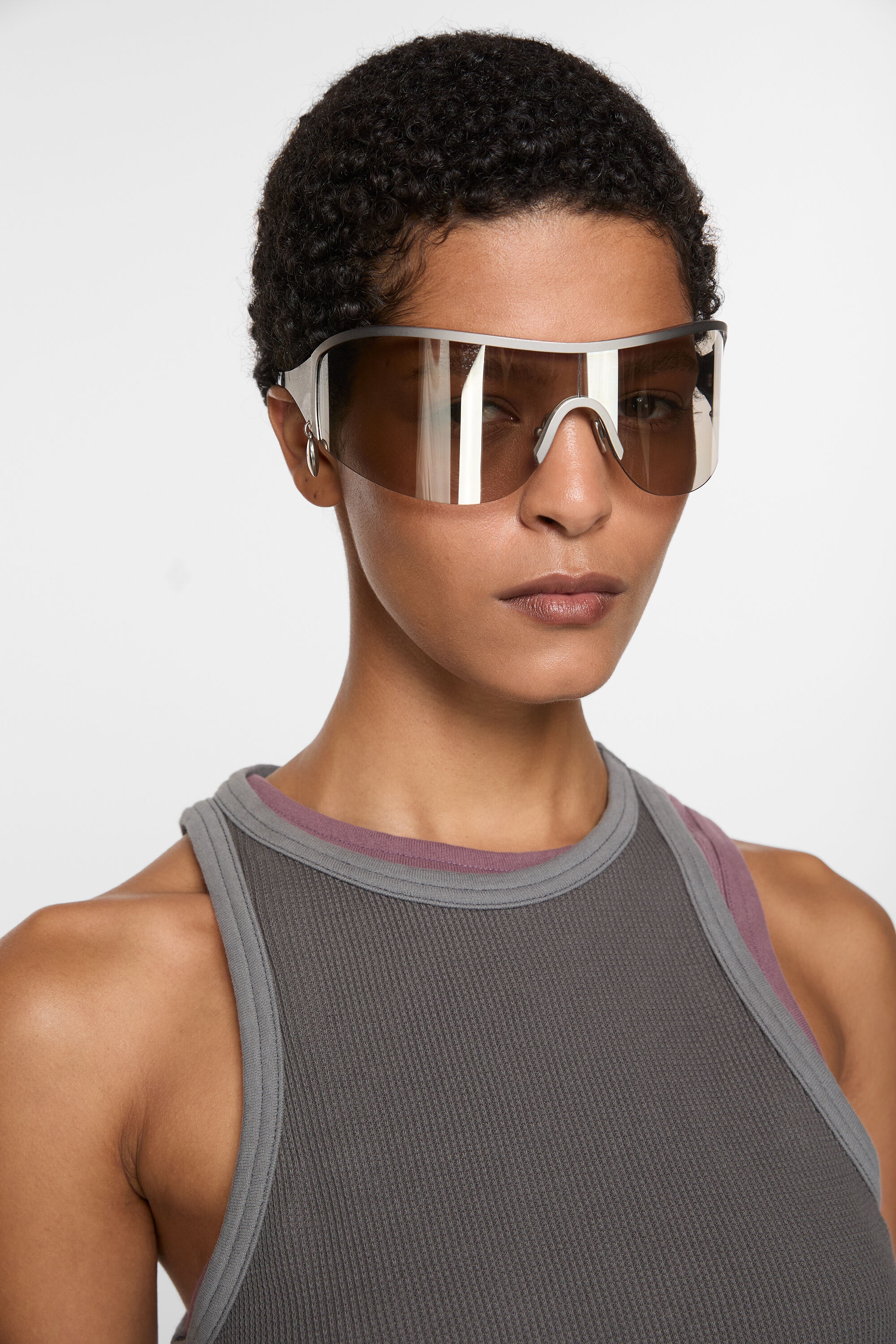 Metal frame sunglasses - Silver/transparent - 2
