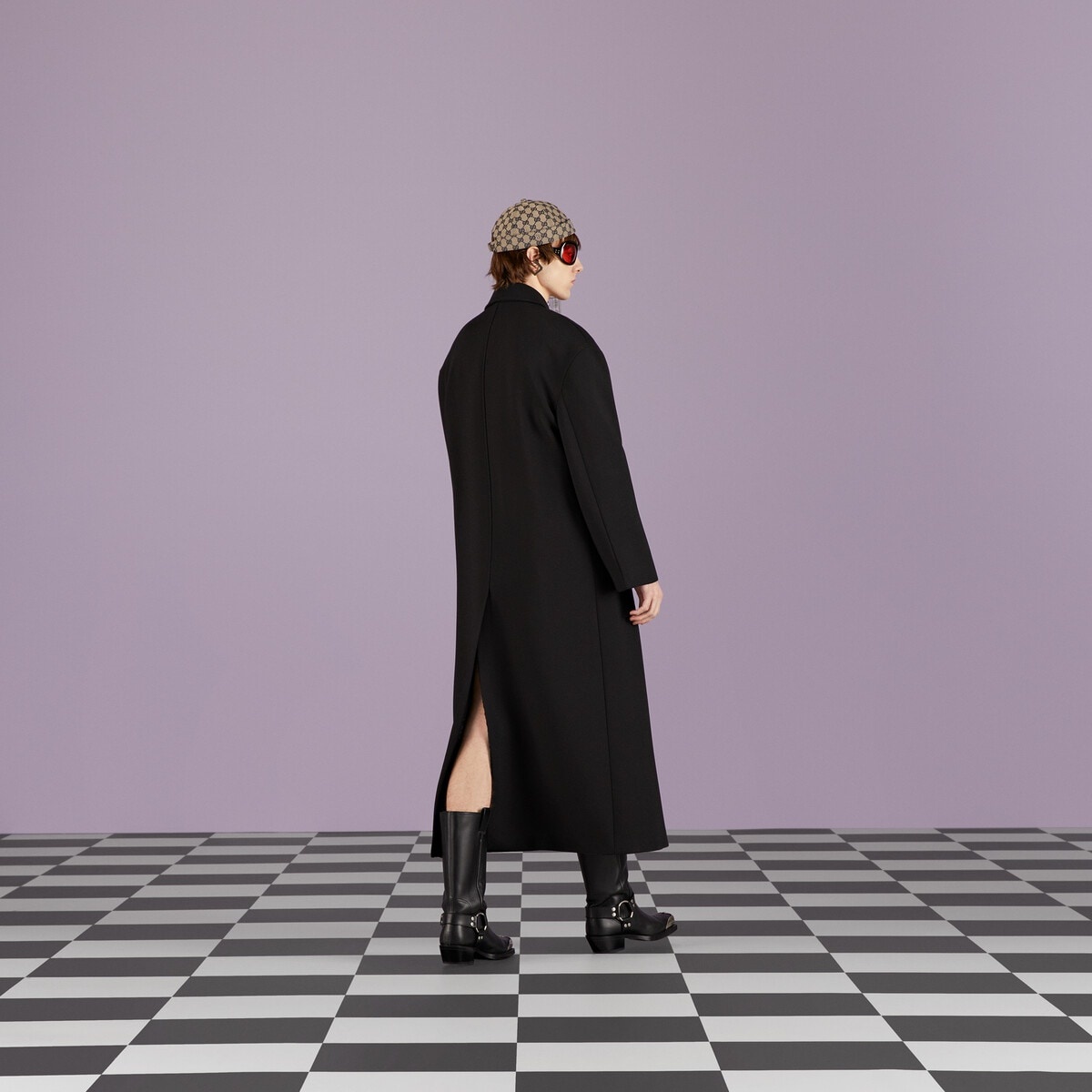 Double-breasted wool coat - 3