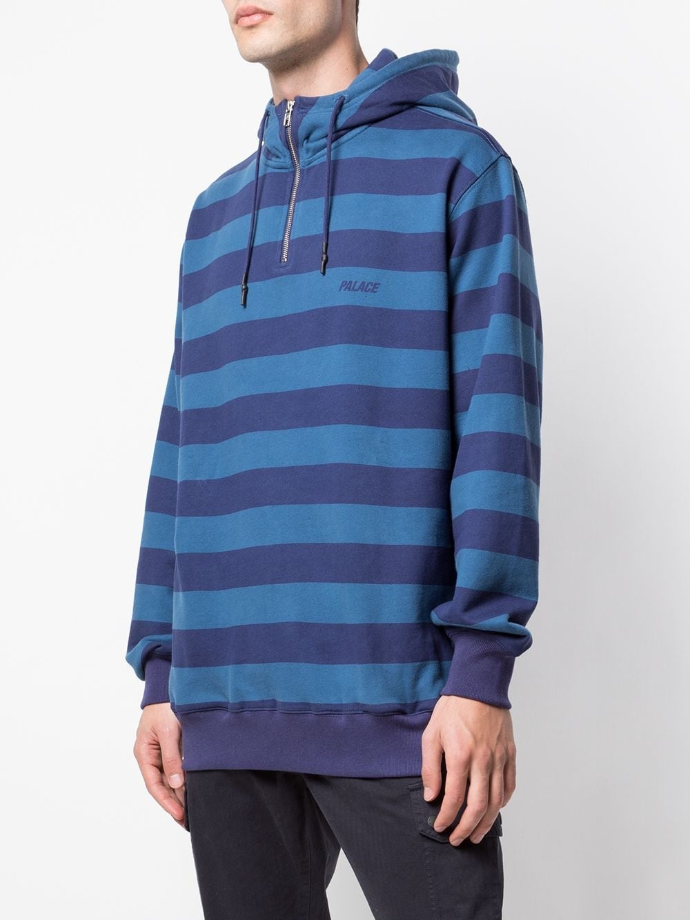 striped logo print hoodie - 3