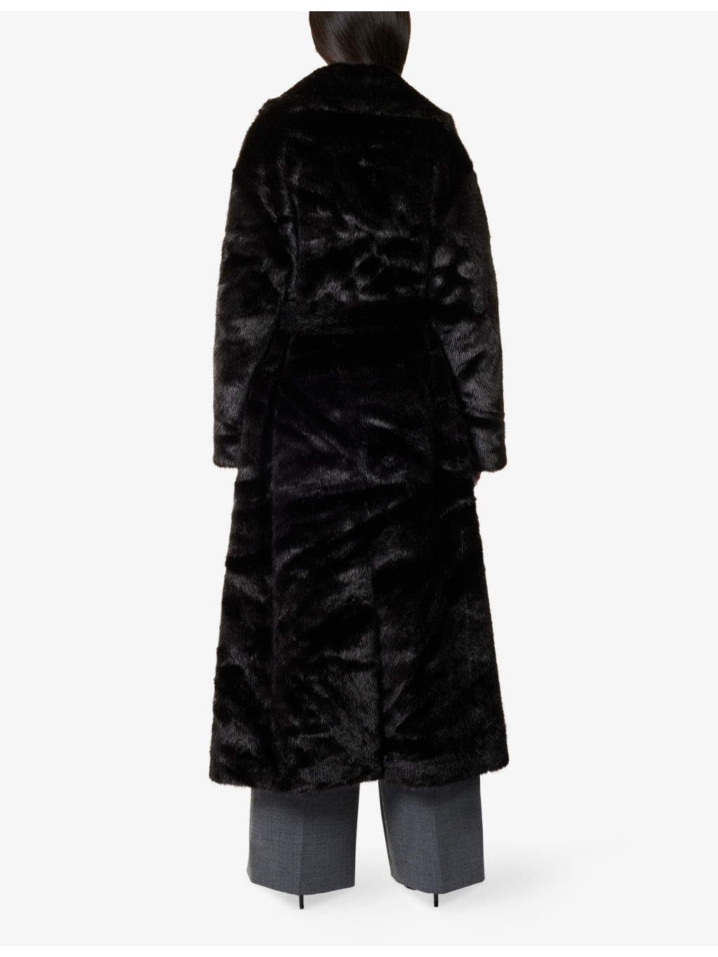 Joni Notched-Lapel Faux-Fur Coat - 4