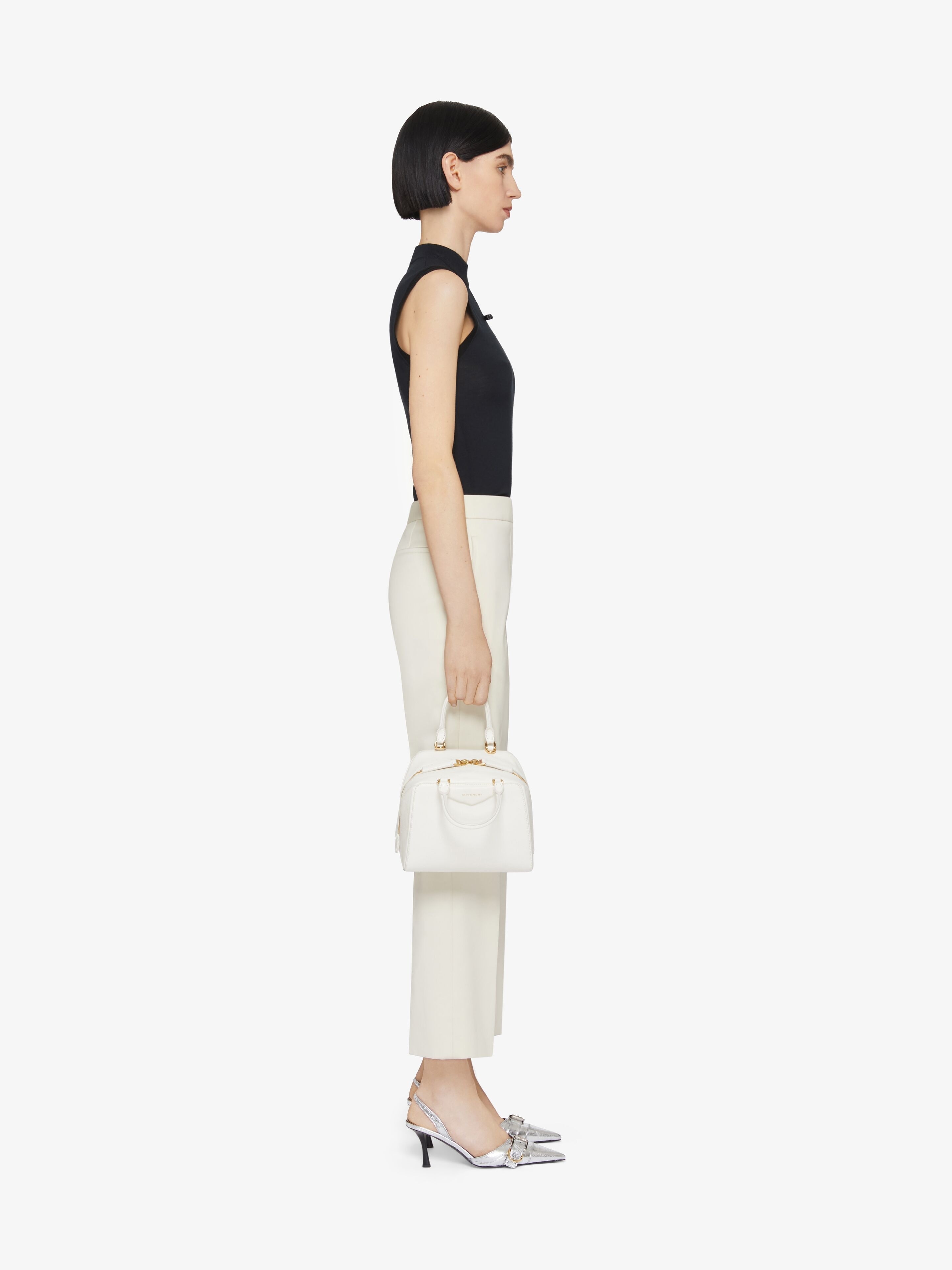CROPPED FIT TAILORED PANTS IN COTTON - 3
