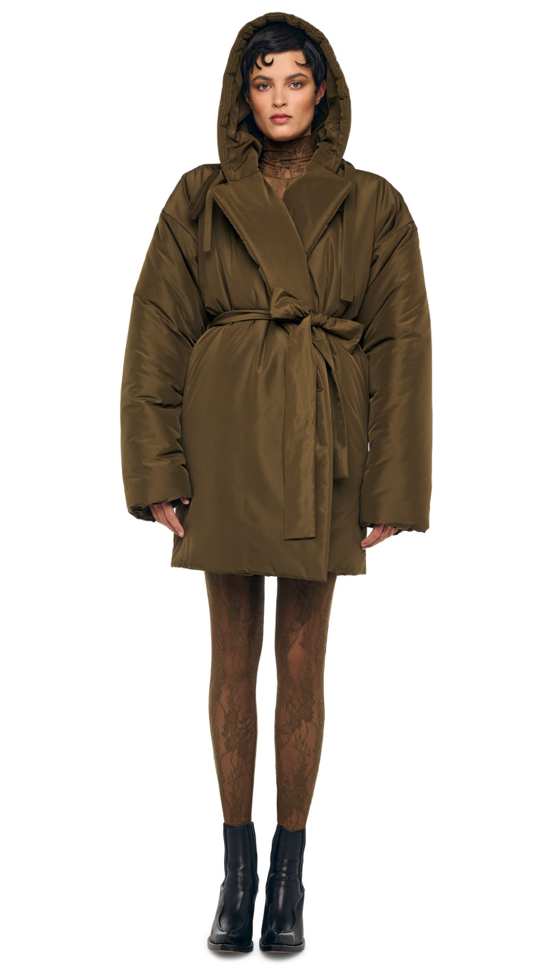 HOODED SLEEPING BAG COAT TO KNEE 5
