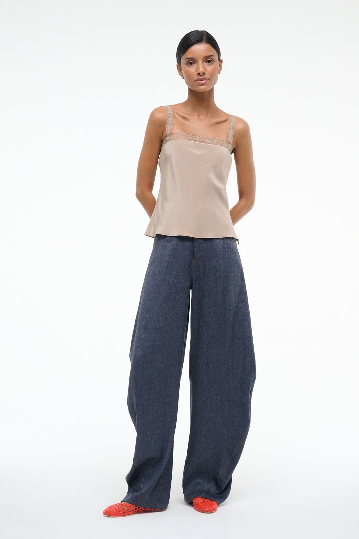 STAUD VERONICA SILK TOP DUNE - 7