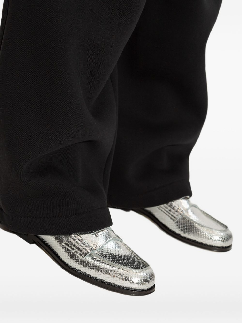 snakeskin-effect loafers - 6