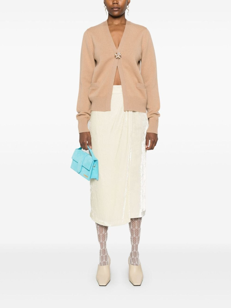 Blumarine brooch-detail cardigan outlook