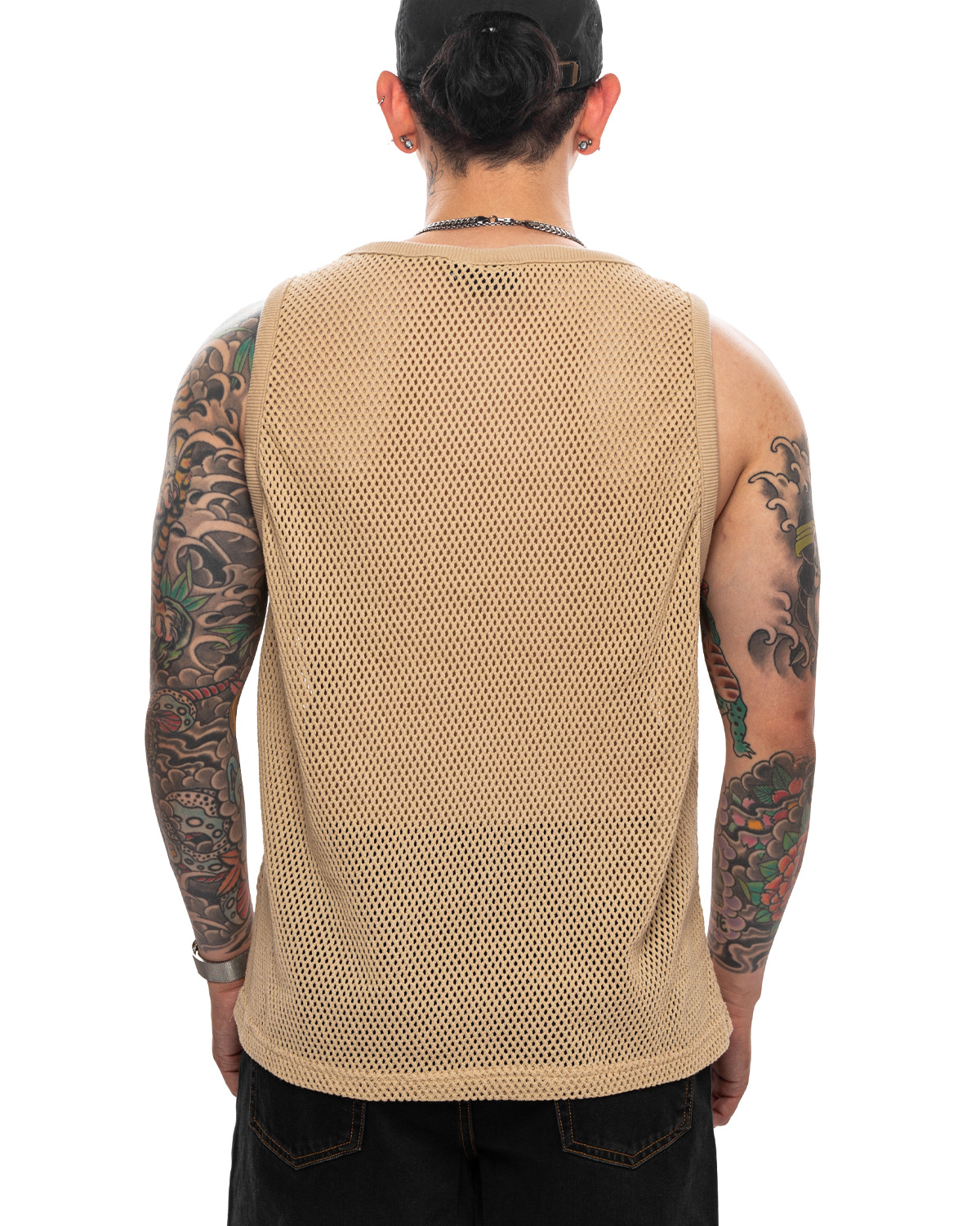 O'Dyed Mesh Tank ベージュ ¥15,680 STUSSY Stüssy Cotton Big Mesh Tank 'Natural' | REVERSIBLE