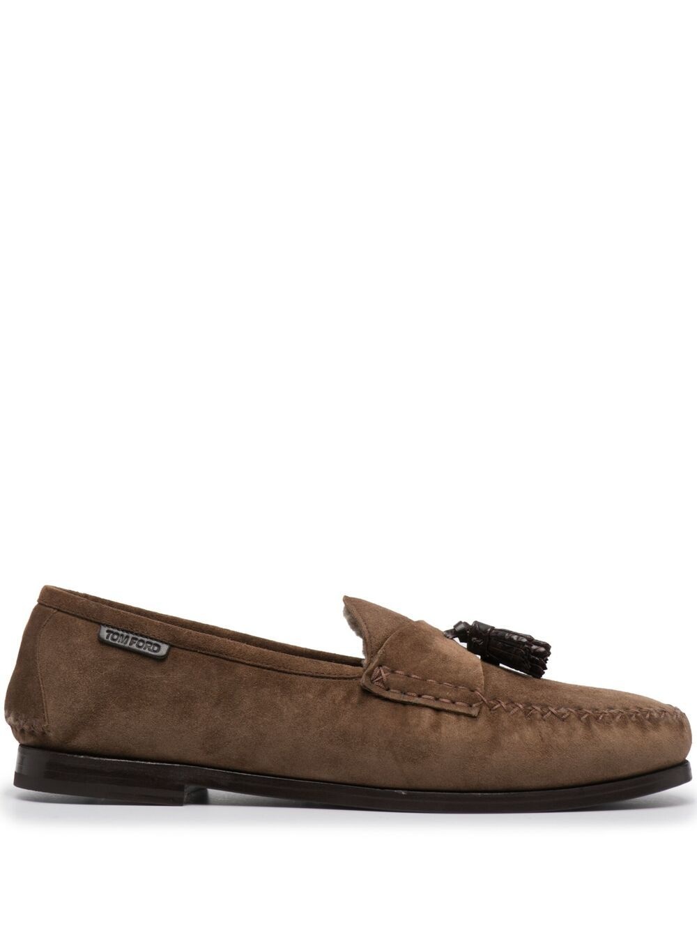 tassel-detail suede loafers - 1