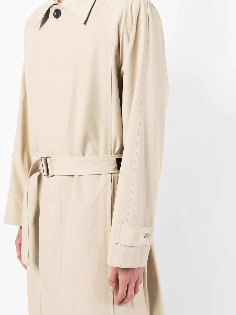 mid-length belted trench coat - 4