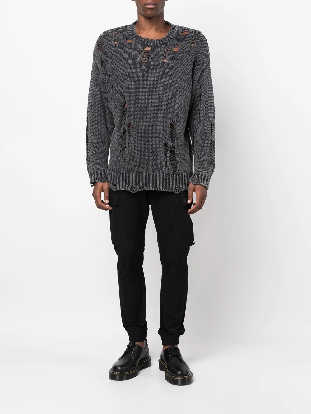 distressed-effect pullover jumper - 2