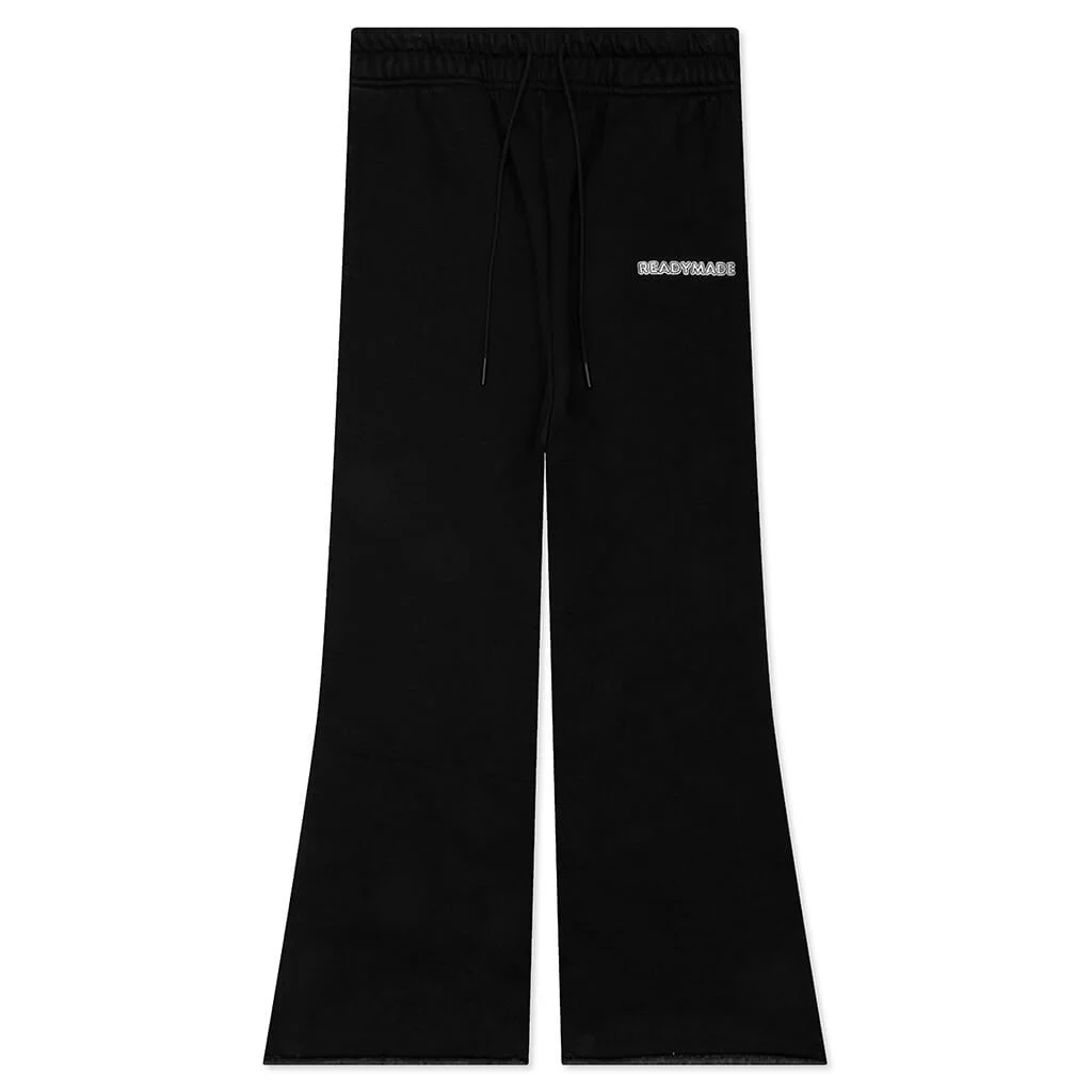 FLARE SWEAT PANTS - BLACK - 1