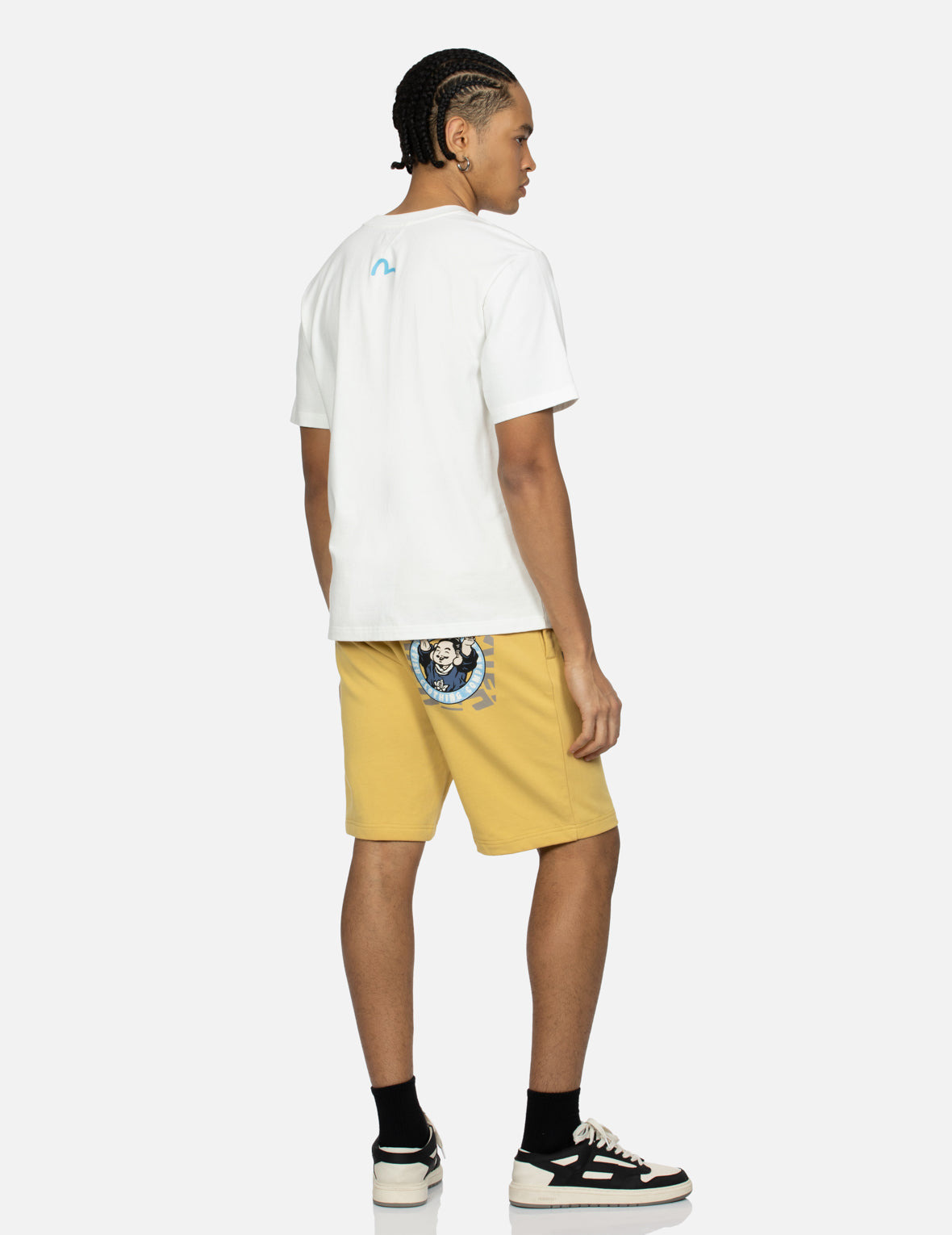 PLAYFUL GODHEAD PRINT REGULAR FIT SWEAT SHORTS - 2