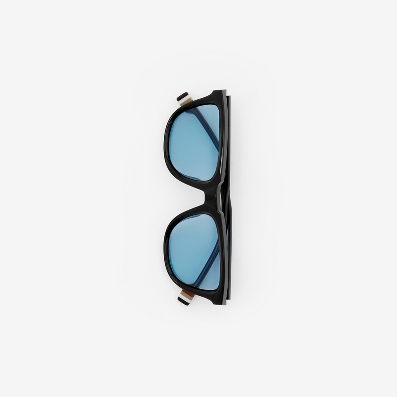Burberry Stripe Detail Square Frame Sunglasses outlook