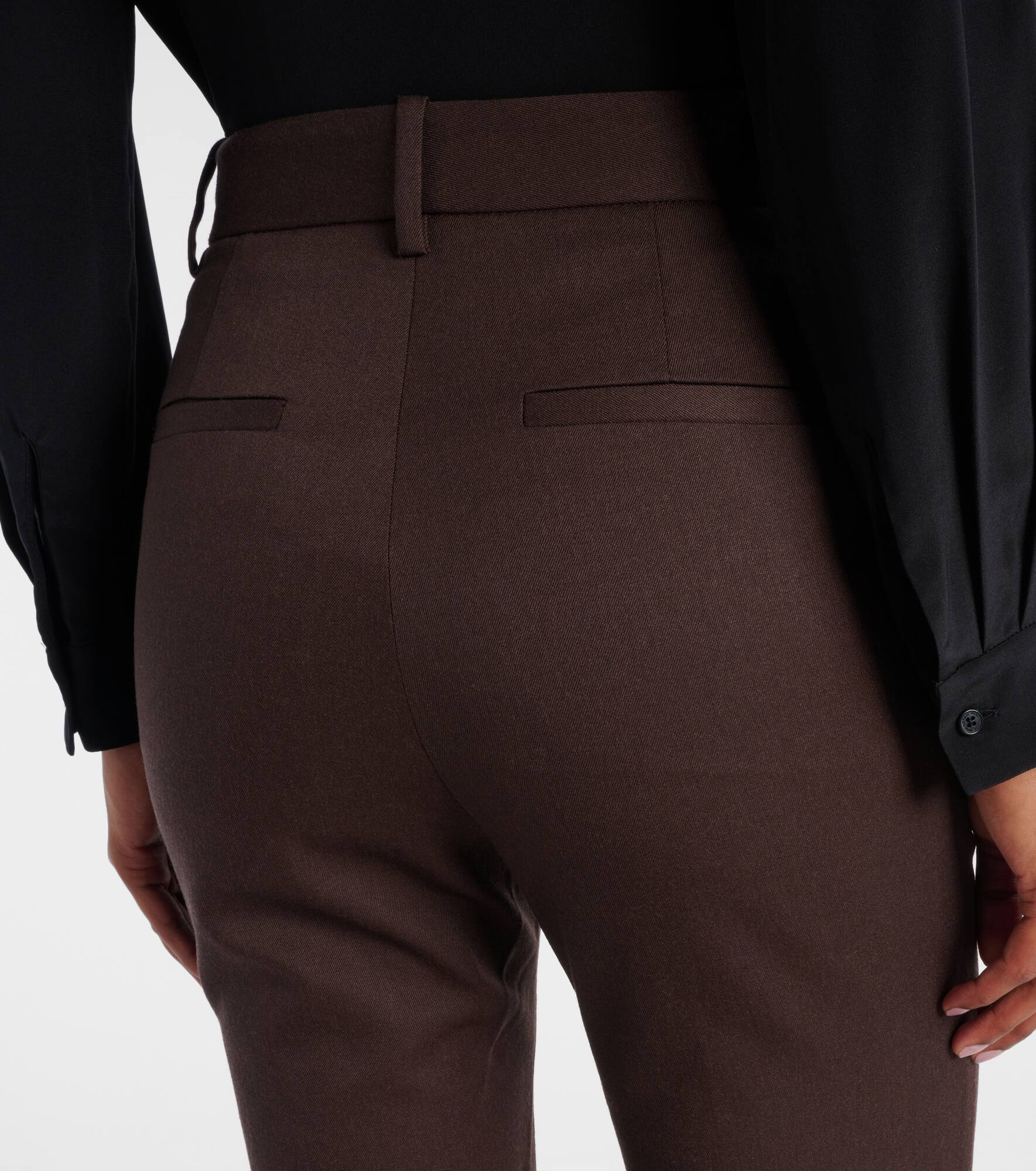 Corette high-rise virgin wool flared pants - 6