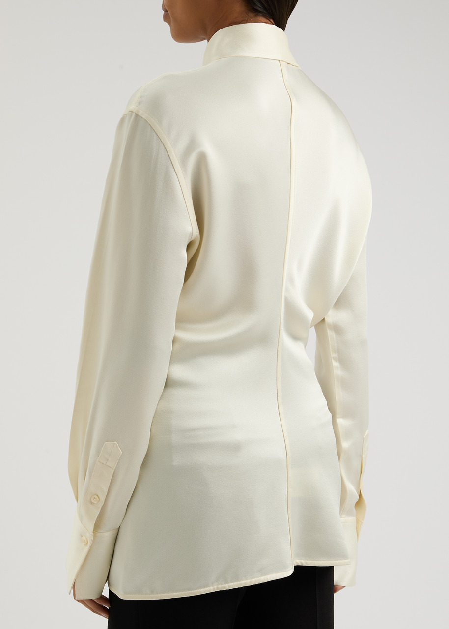 Toteme Gathered Satin Shirt - 3