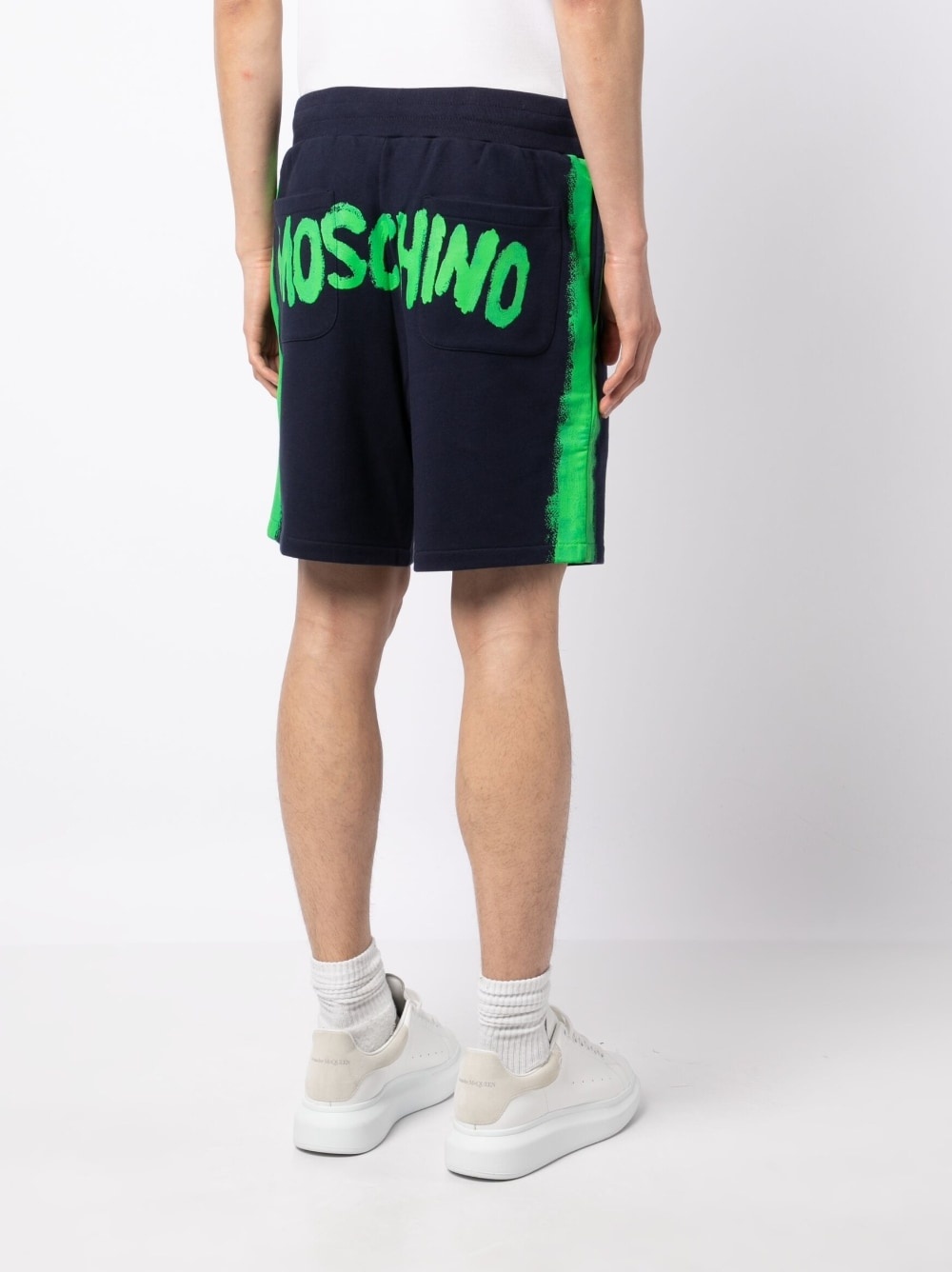 logo-print track shorts - 4