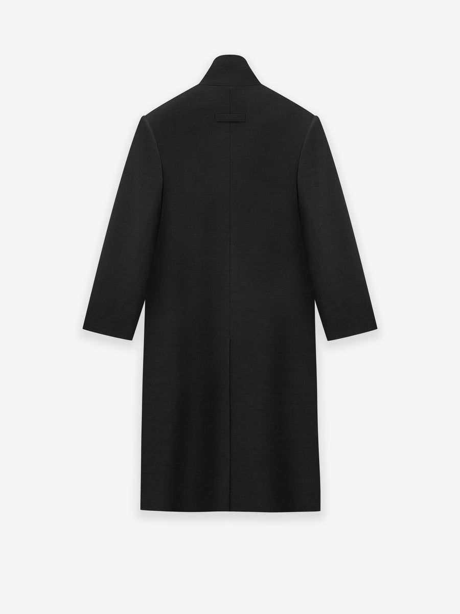 Double Wool Stand Collar Overcoat - 2