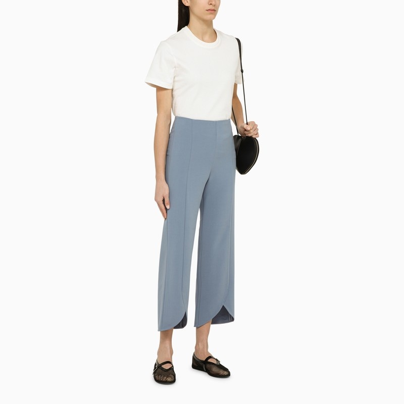 LIGHT BLUE NORMANN TROUSERS WITH SLITS - 2