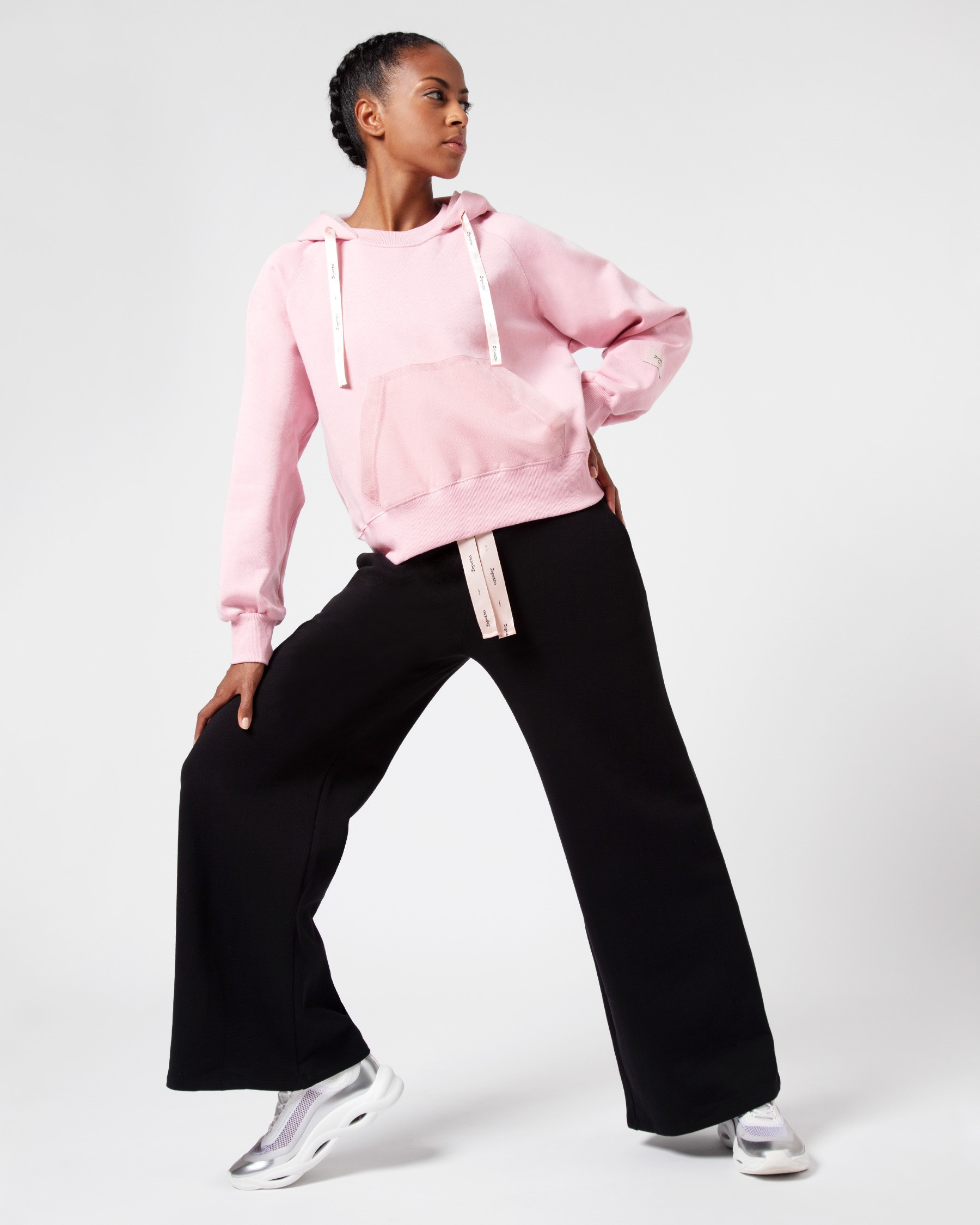 Brushed fleece hoodie - 1