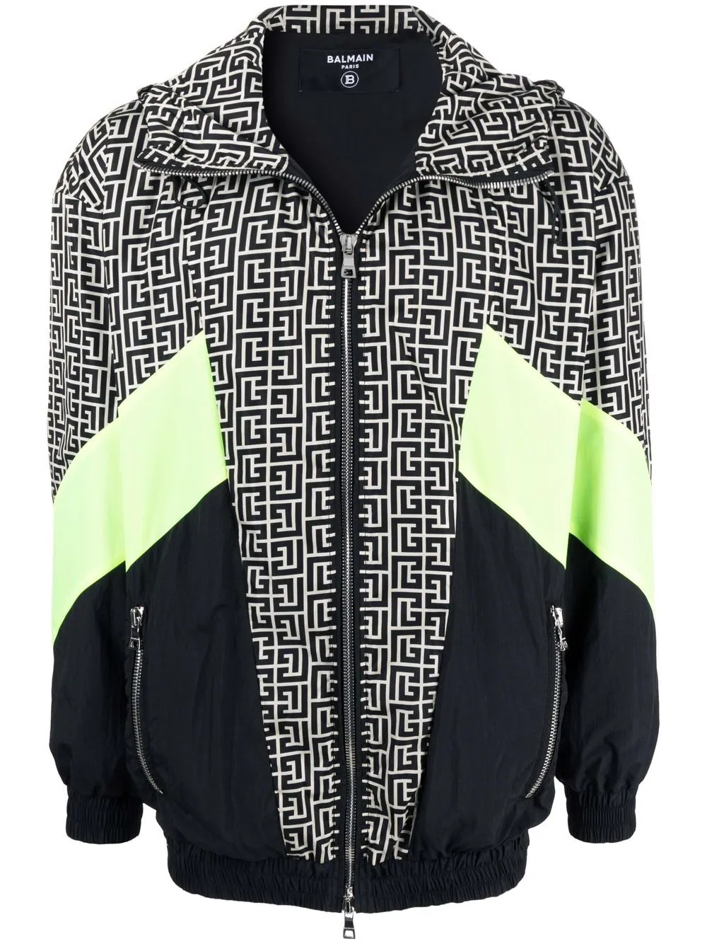 monogram-print jacket - 1