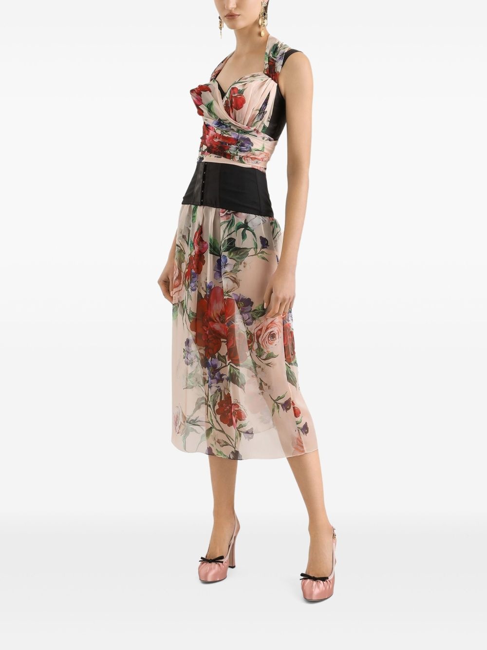 floral-print top - 2